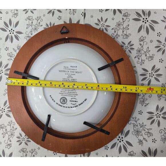 Vintage 1995 Bradford Exchange Mystic Spirit“Keeper of the Night”Wolf Plate - Picture 14 of 16